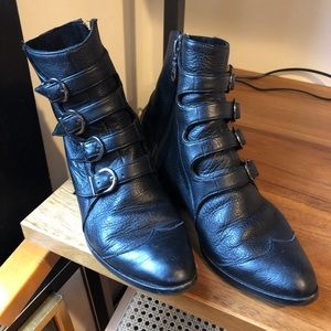 Modern Vice Custom Black Leather Boots!